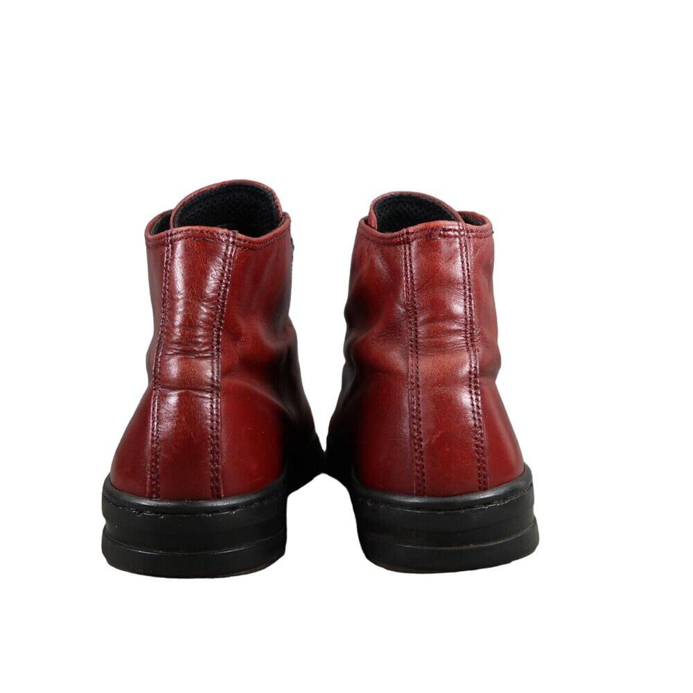 Kenneth Cole Shoes Womens 7.5 Sneaker Boot Leather Red Casual Port Authority Mid - Picture 5 of 15